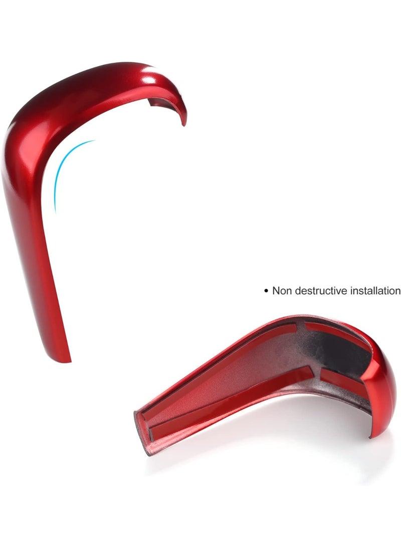 السيارات الرياضية صندوق التروس لوحة تغيير المقبض غطاء الزخرفية - الأحمر - Image 4